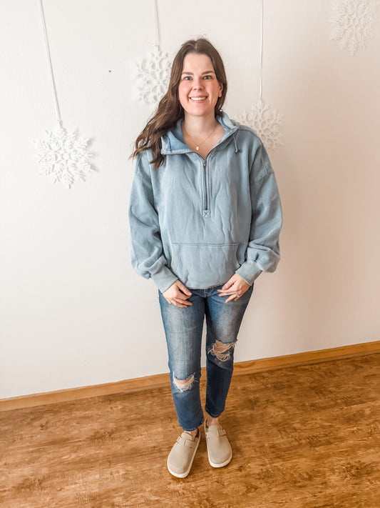 Easy Going Hoodie (Sky Blue) (S-XL)