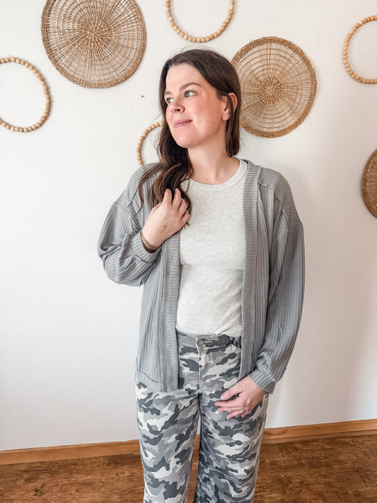 Cool Girl Cardigan (Grey)