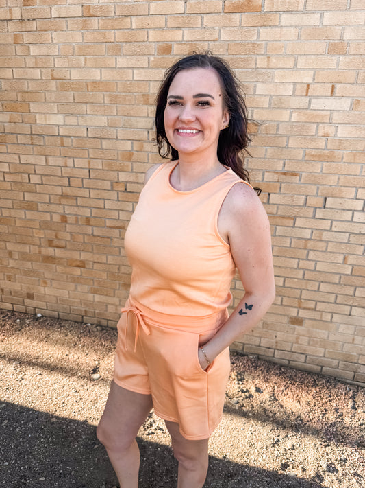 Shining Bright Romper (Orange)