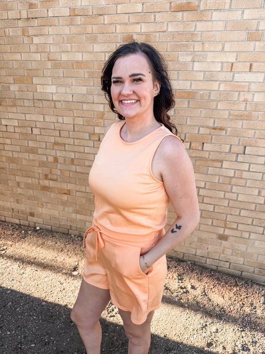 Shining Bright Romper (Orange)