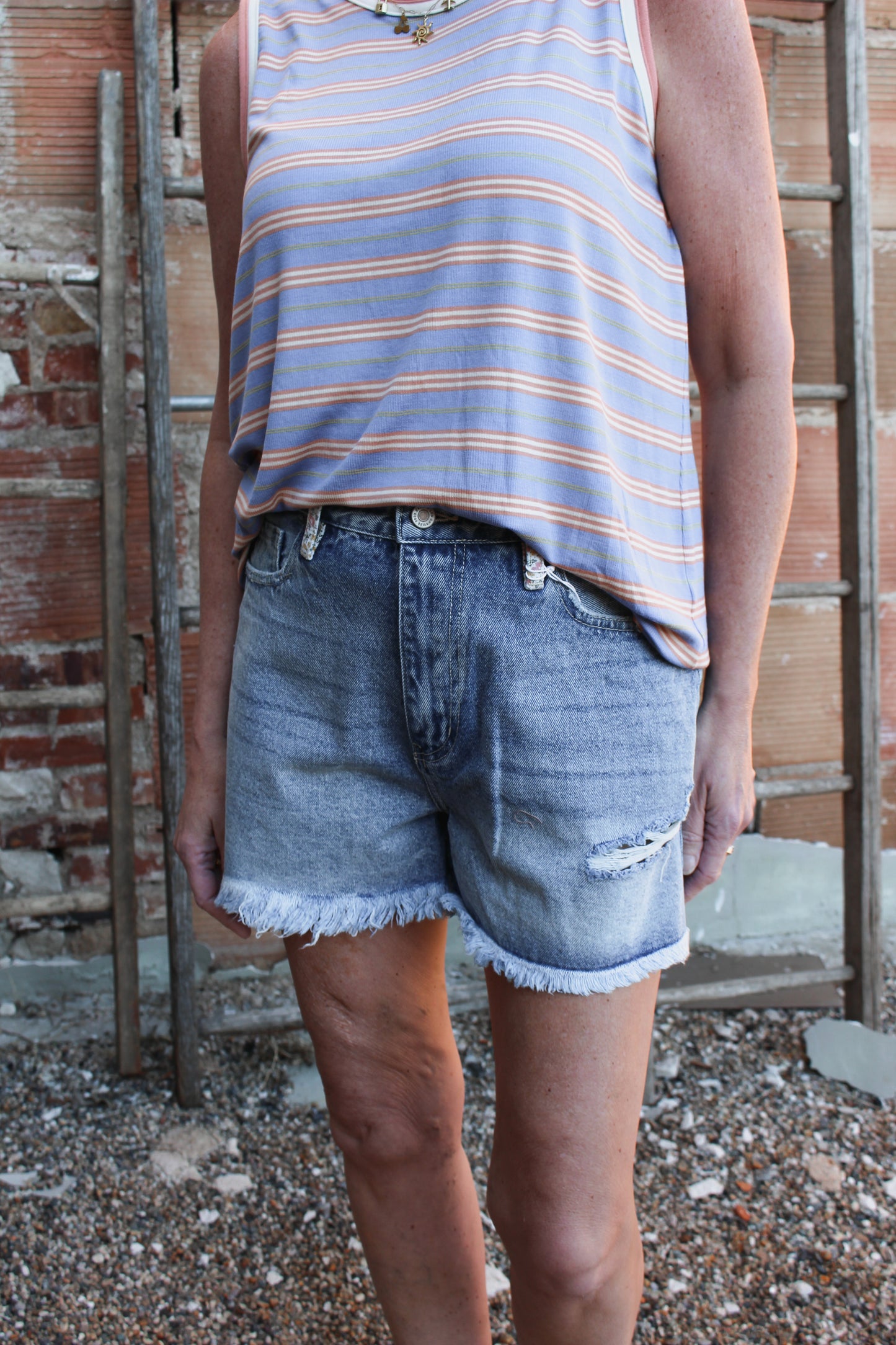 Flower Patch Jean Shorts