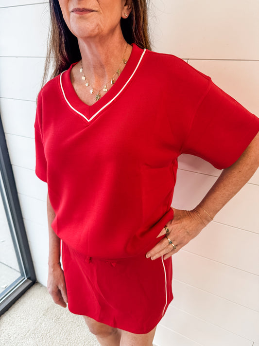 Easy Breezy Skort (Red)