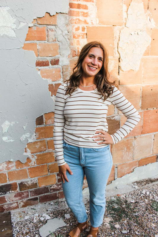 Autumn Feels Top (Chocolate/White)