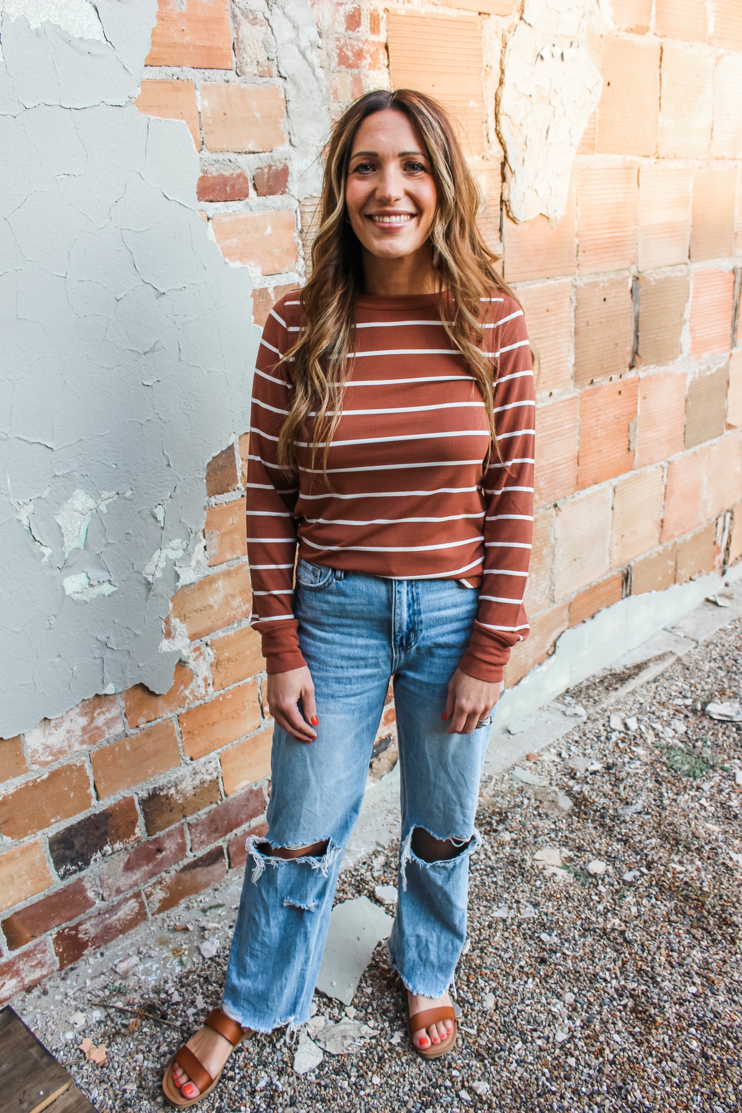 Autumn Feels Top (Rust/White)