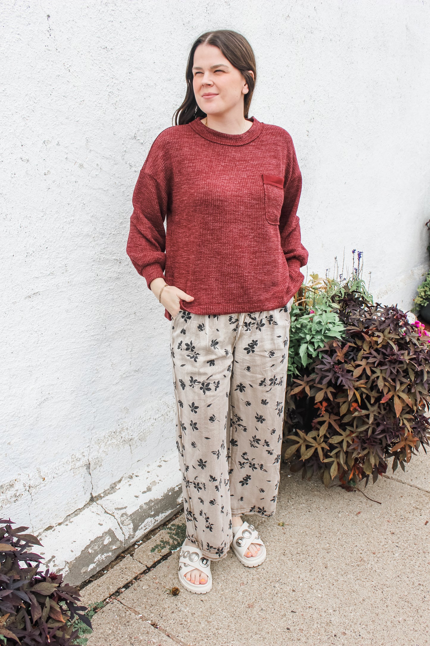 Fall Favorite Top (Burgundy)