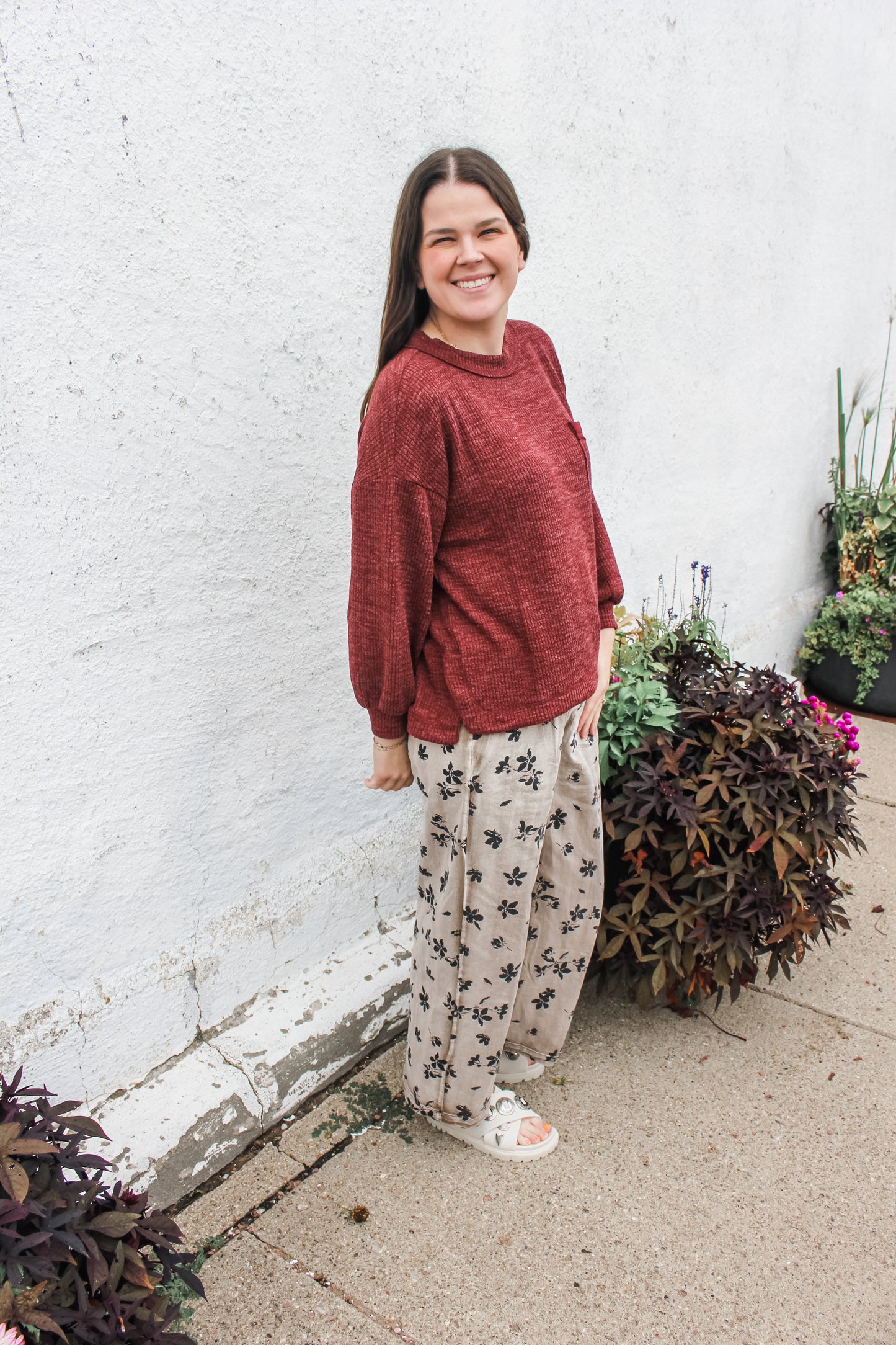 Fall Favorite Top (Burgundy)