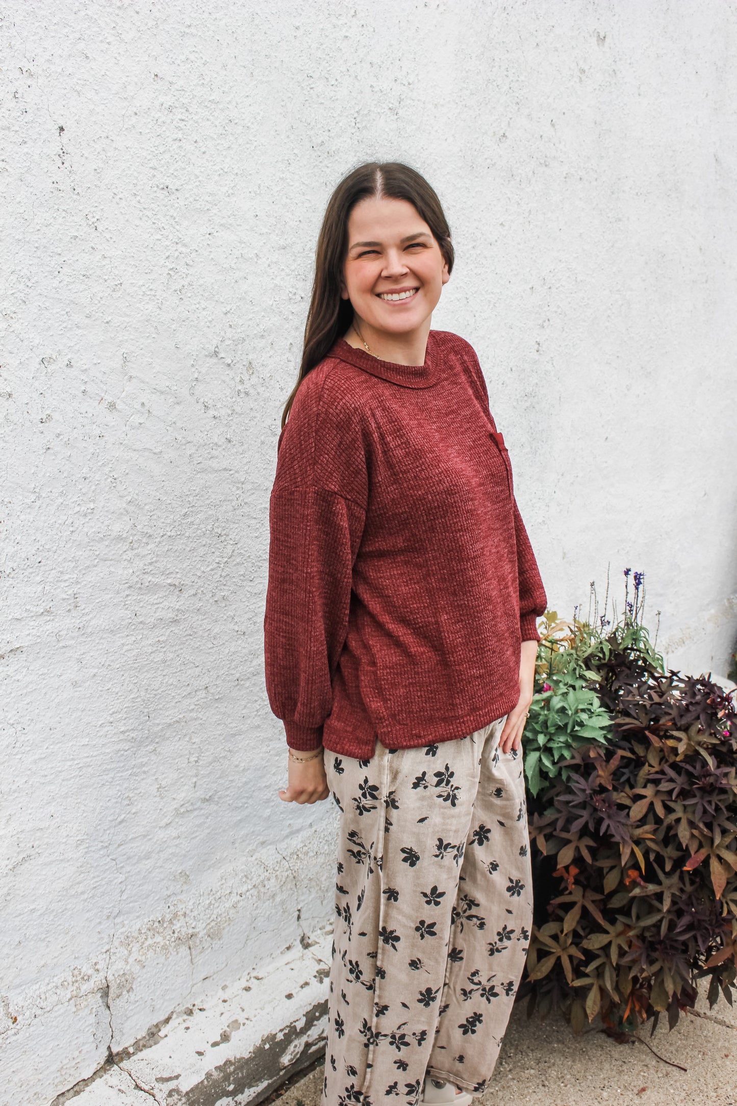 Fall Favorite Top (Burgundy)
