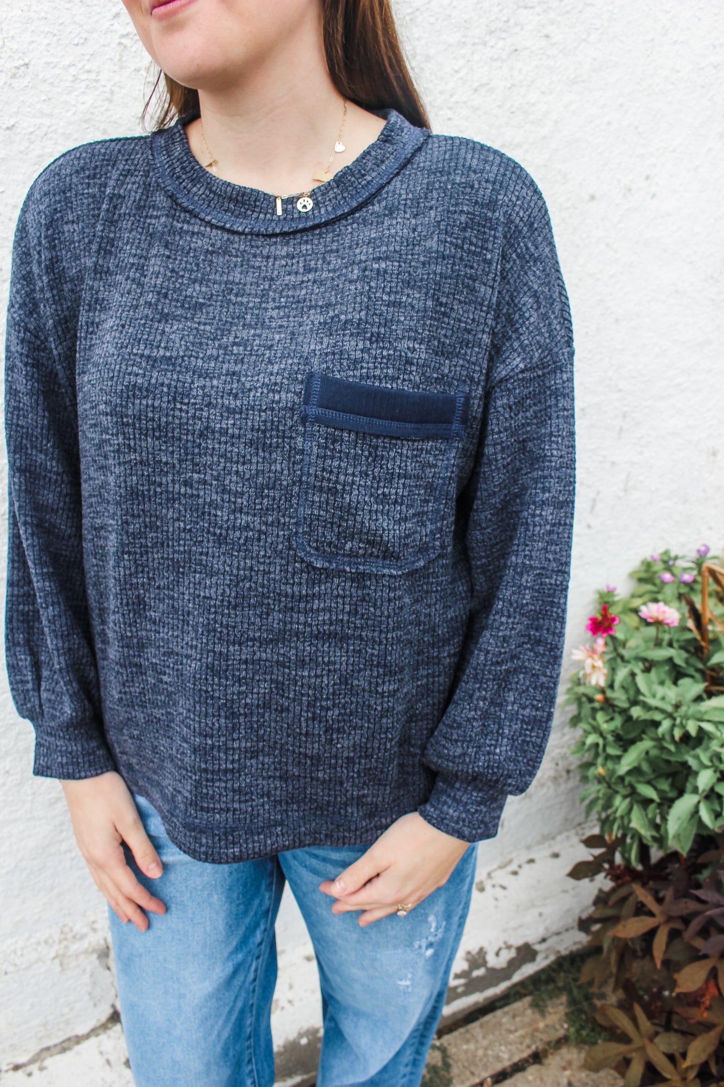 Fall Favorite Top (Navy)