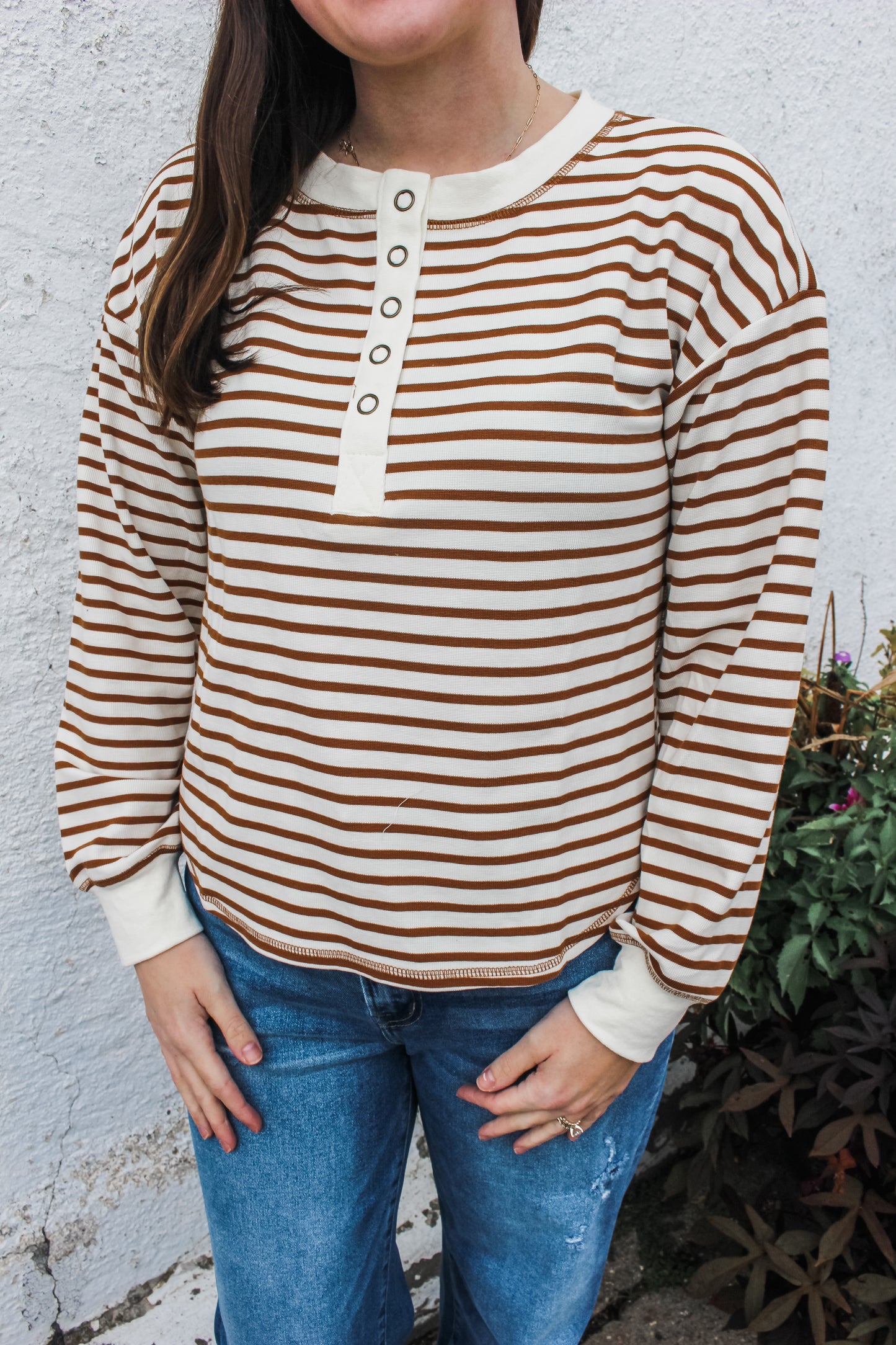 Simply Striped Top (Brown)
