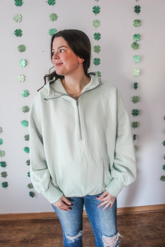 Easy Going Hoodie (Light Sage)