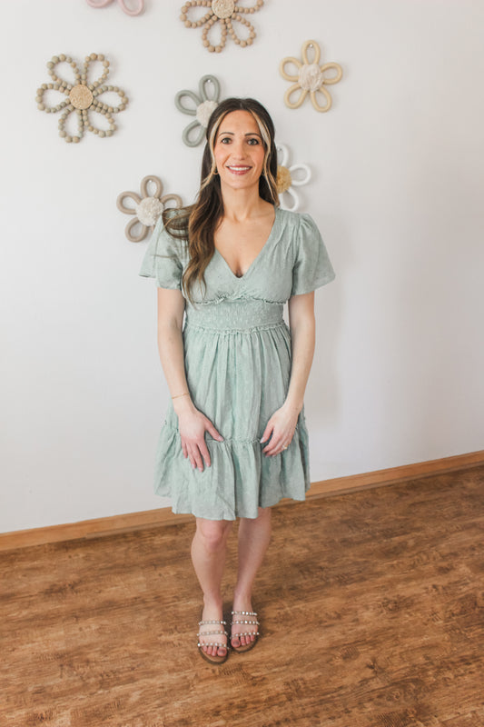 Colors of Spring Dress (Green)