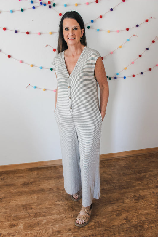 Girl on the Go Jumpsuit (White)