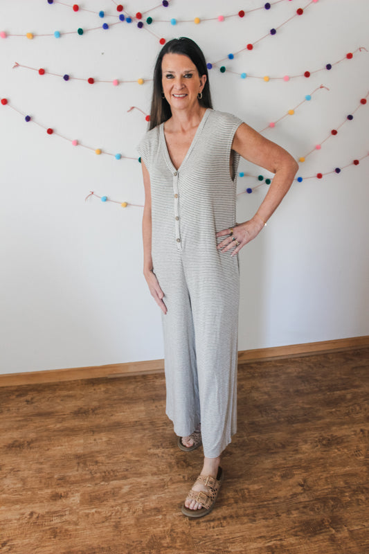 Girl on the Go Jumpsuit (White)