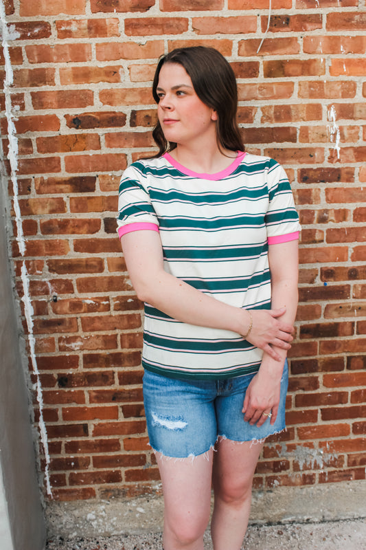 Only Good Days Tee (Green & Pink) (S-XL)