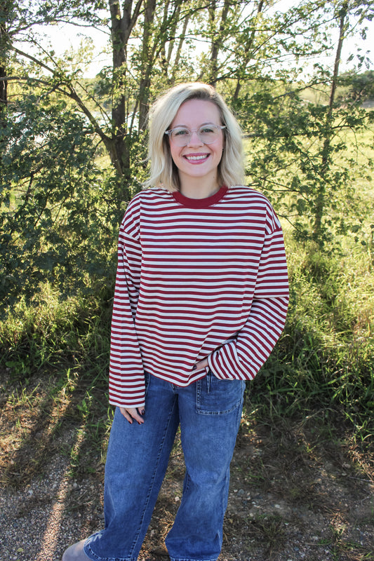 Cozy Days Long Sleeve (Red)