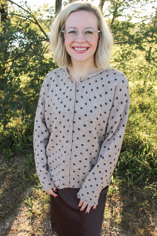 Dot Your Average Cardigan