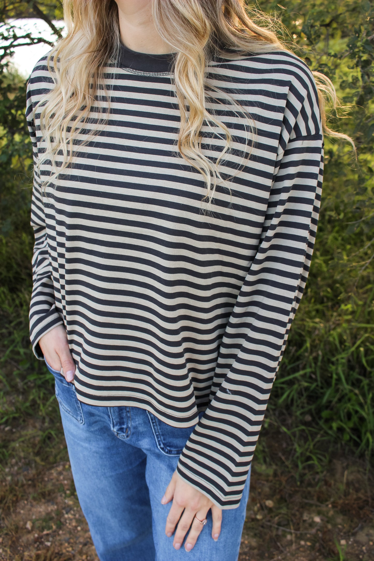 Cozy Days Long Sleeve (Black + Charcoal)
