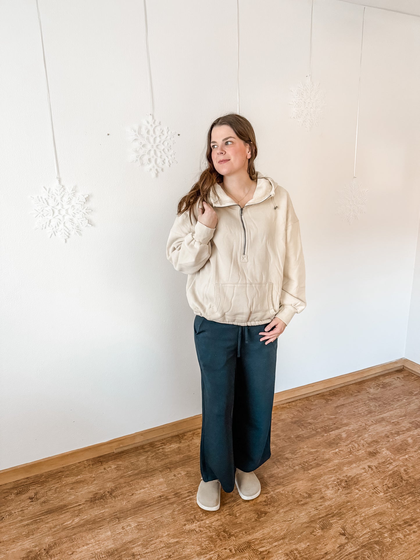 Easy Going Hoodie (Cream) (S-XL)