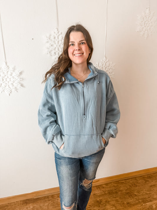 Easy Going Hoodie (Sky Blue) (S-XL)