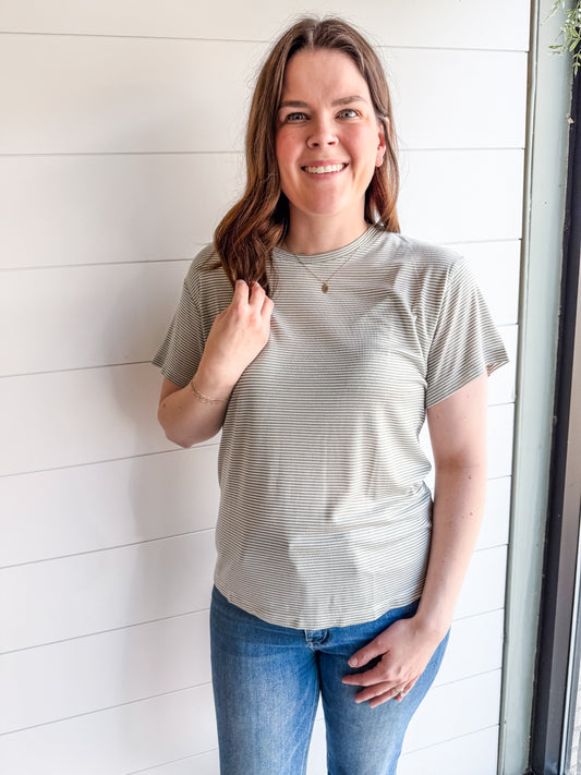 [Thread & Supply] Most Loved Tee (Sage & White)