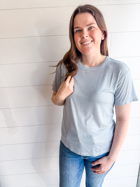 [Thread & Supply] Most Loved Tee (Blue & White)
