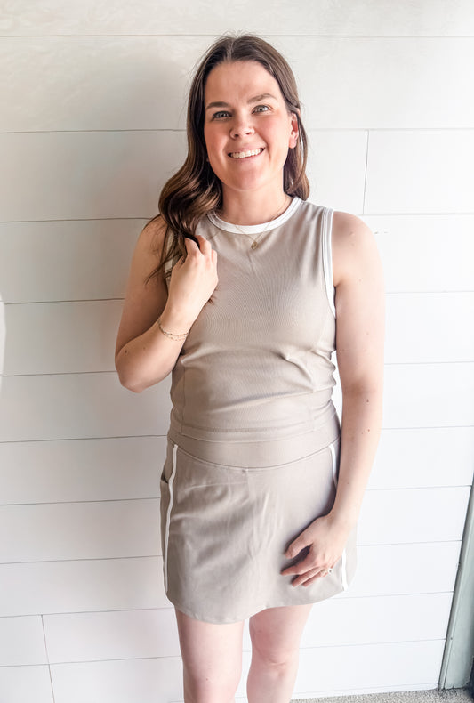 [Thread & Supply] Summers Best Skort (Taupe)