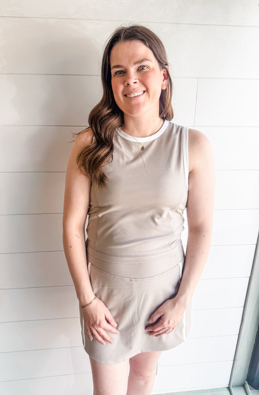[Thread & Supply] Summers Best Skort (Taupe)