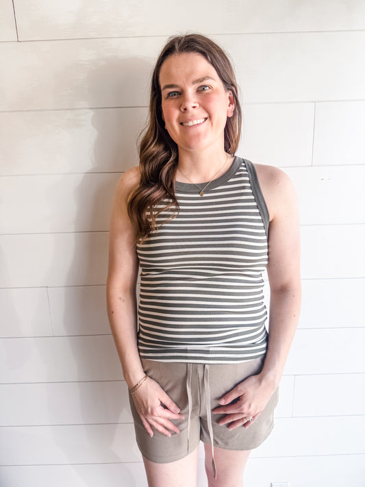 [Thread & Supply] Watching the Sunset Tank (Olive)