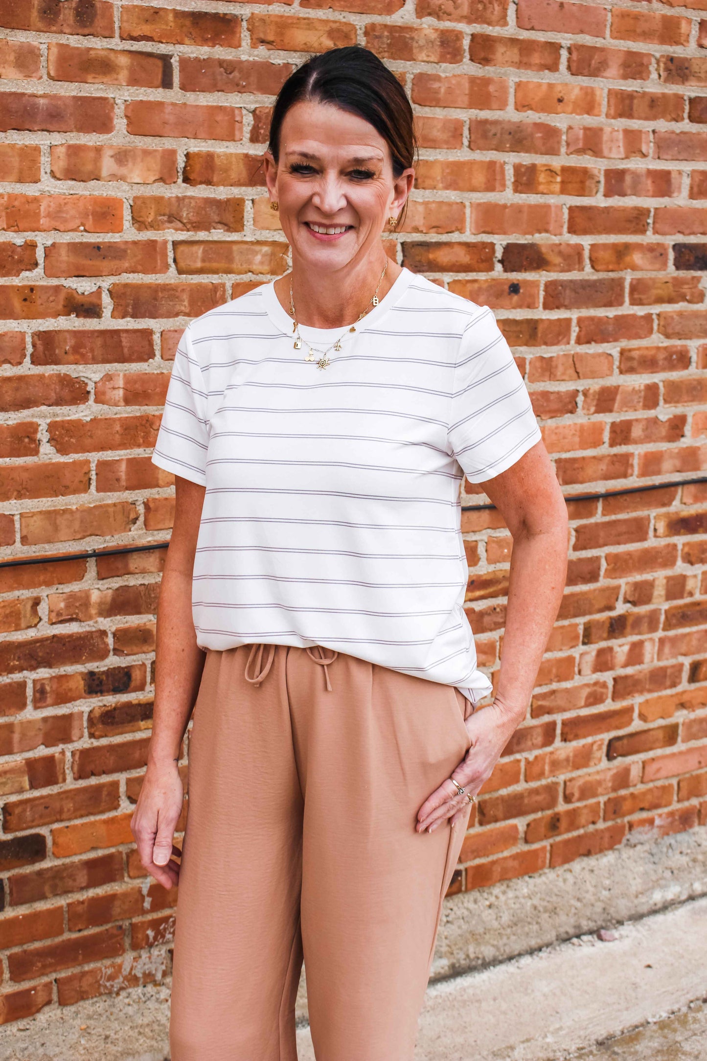 Happy as Can Be Tee (White/Lavender)