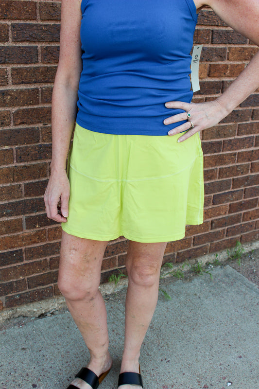 Feelin' The Sunshine Skort (Lime)