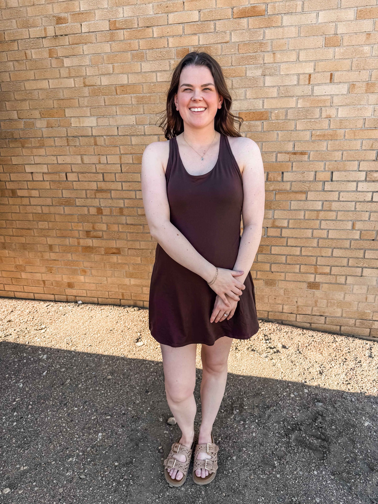 Summer Mode Dress (Brown)