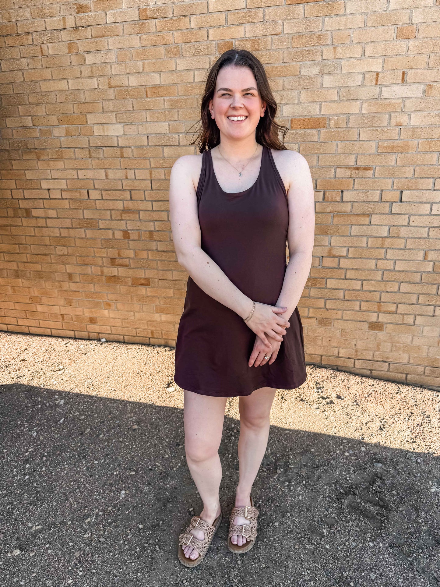 Summer Mode Dress (Brown)