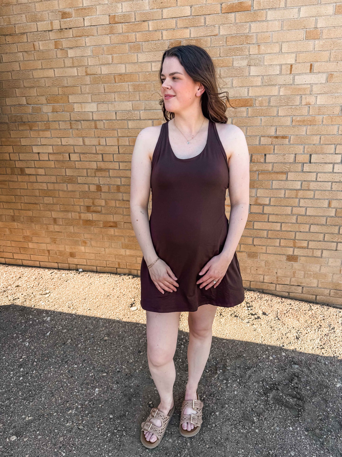 Summer Mode Dress (Brown)
