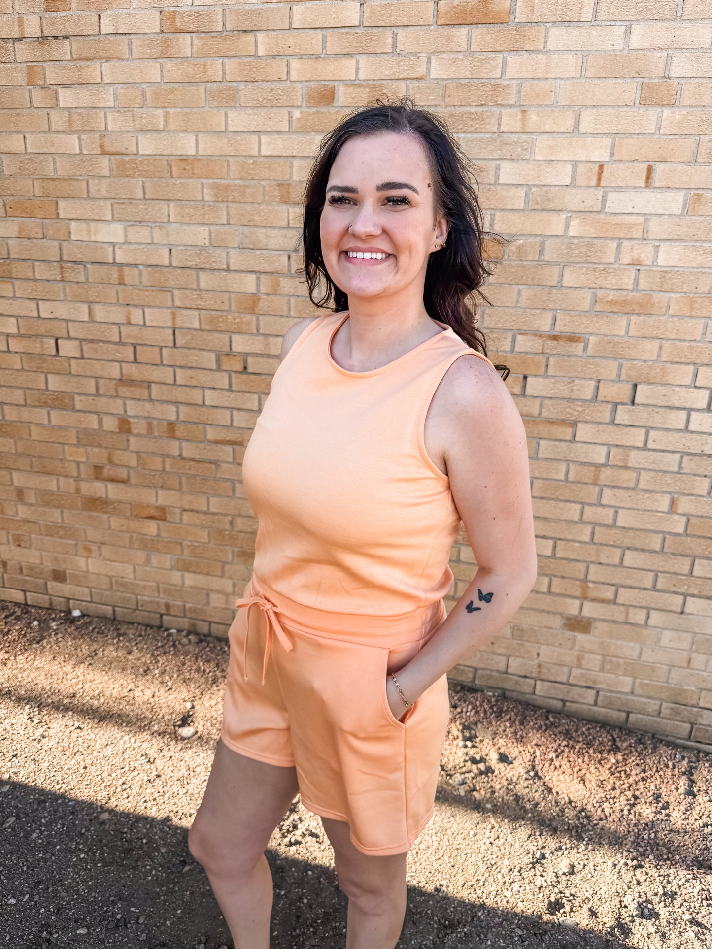 Shining Bright Romper (Orange)