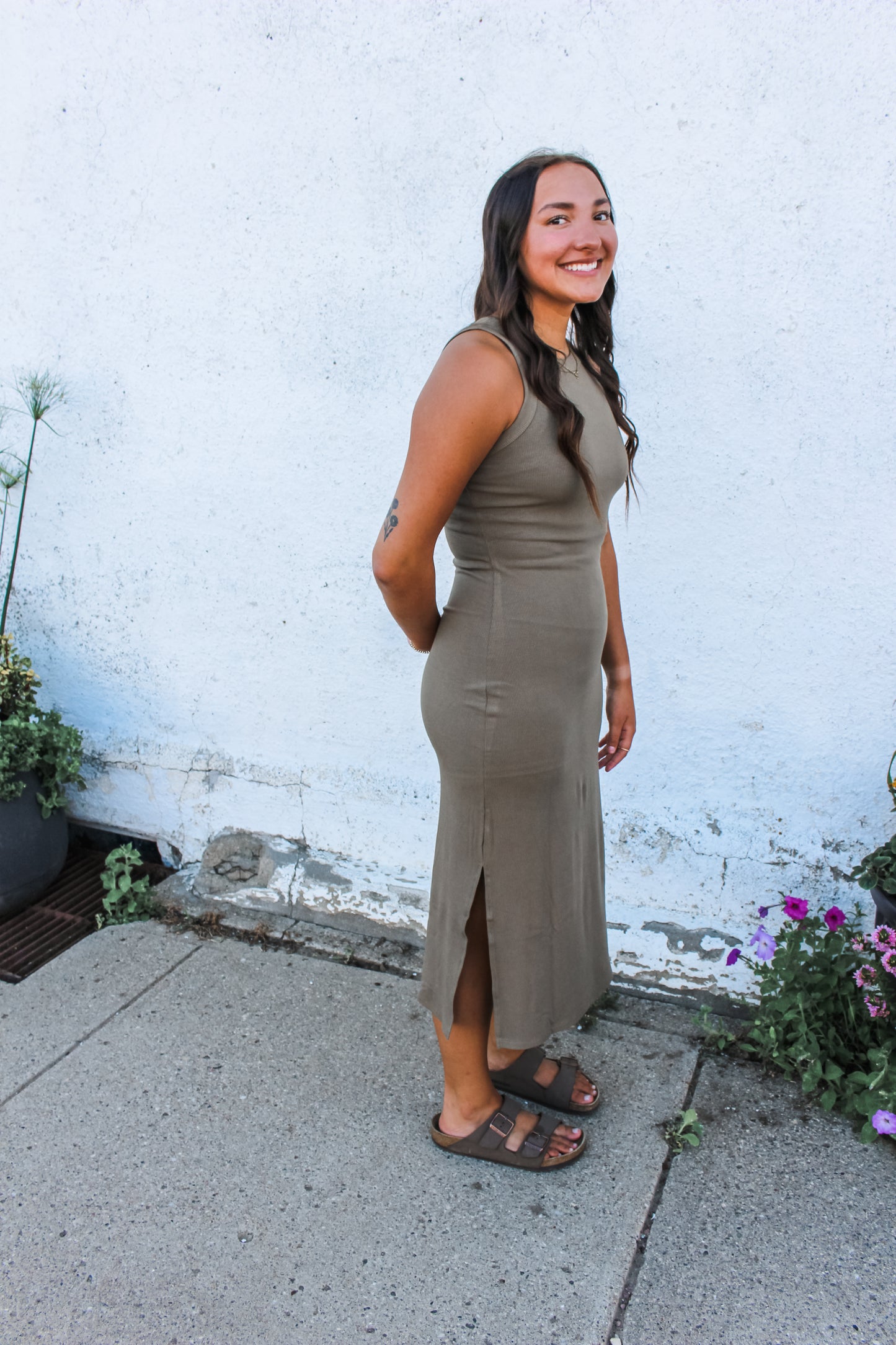 One Of A Kind Dress (Olive)