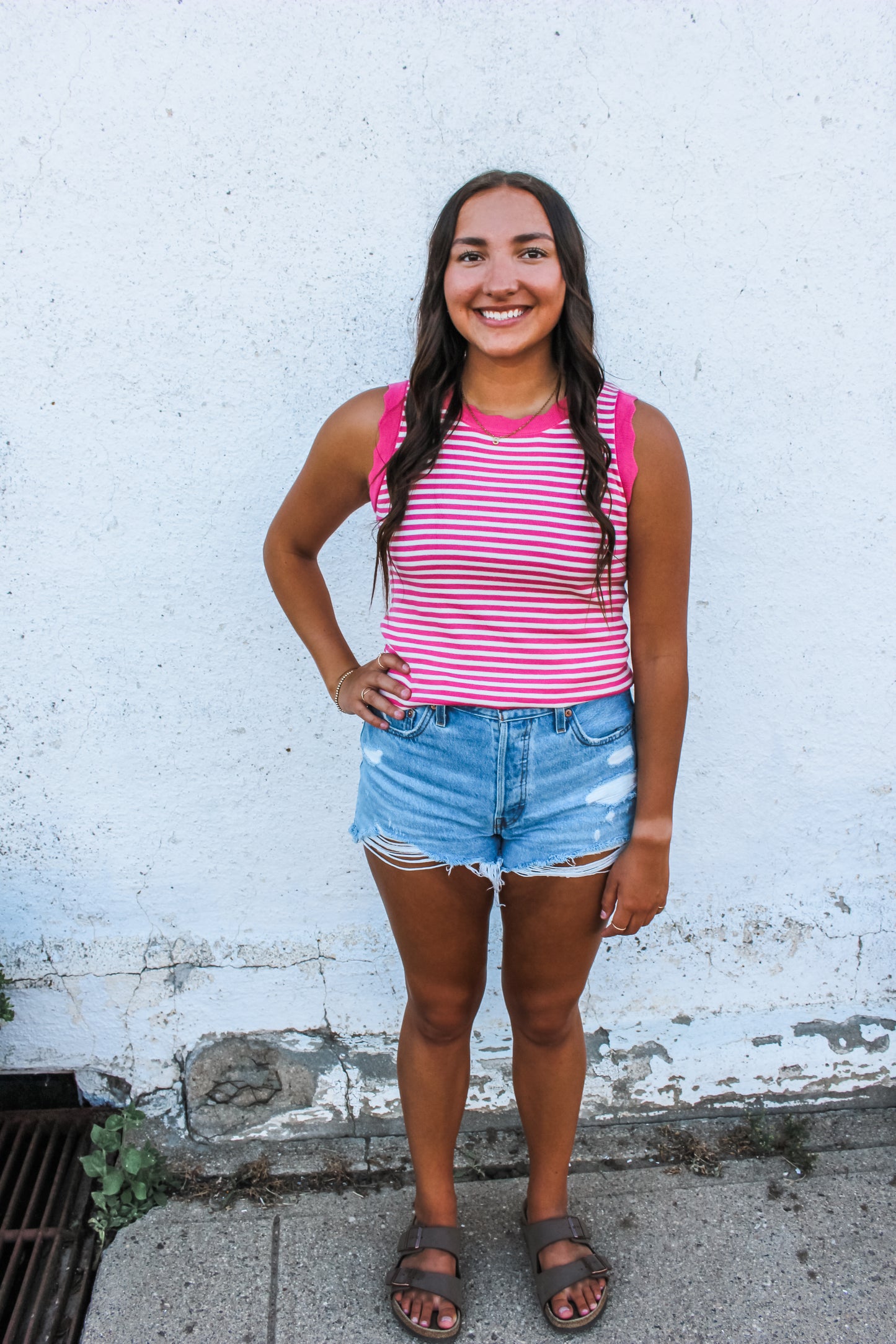 Sunshine On My Mind Tank (Pink) (S-XL)