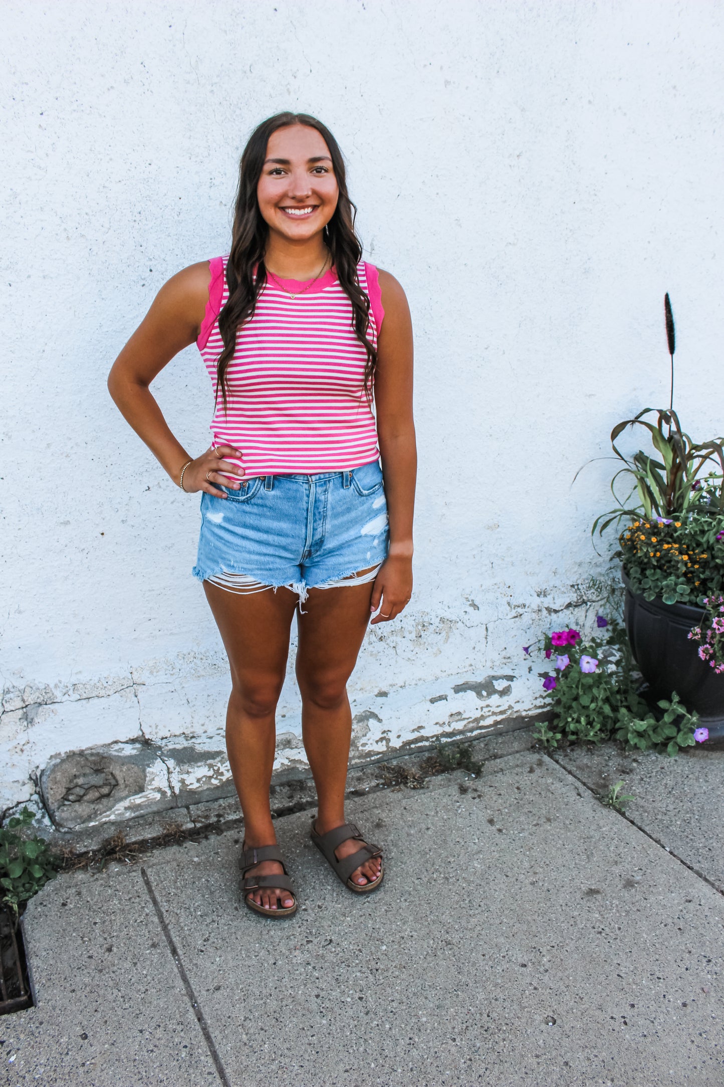 Sunshine On My Mind Tank (Pink) (S-XL)
