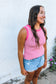 Sunshine On My Mind Tank (Pink) (S-XL)