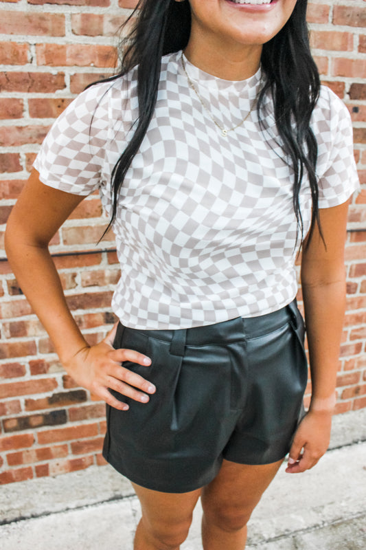 Taking It All In Mesh Top (Taupe)