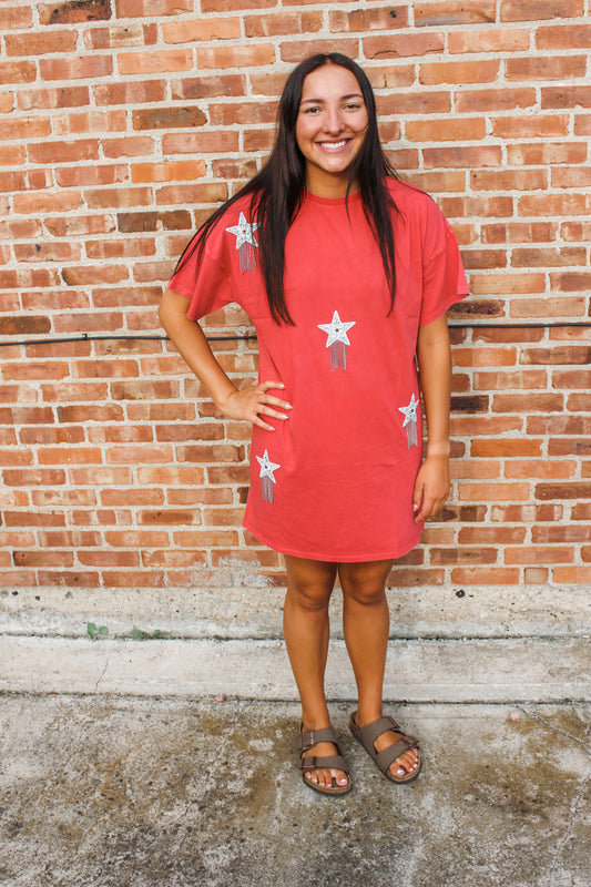 Oh My Stars Dress (Red)