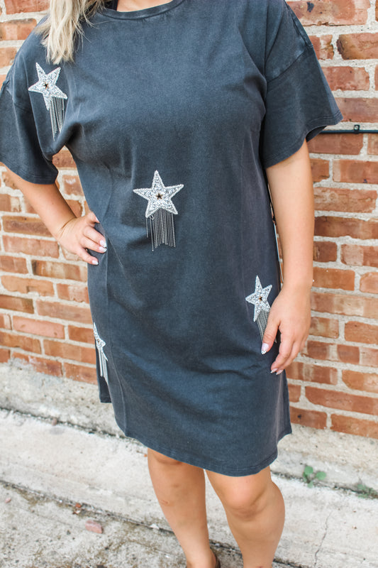 Oh My Stars Dress (Black)