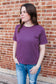Back to School Basic Tee (Plum)