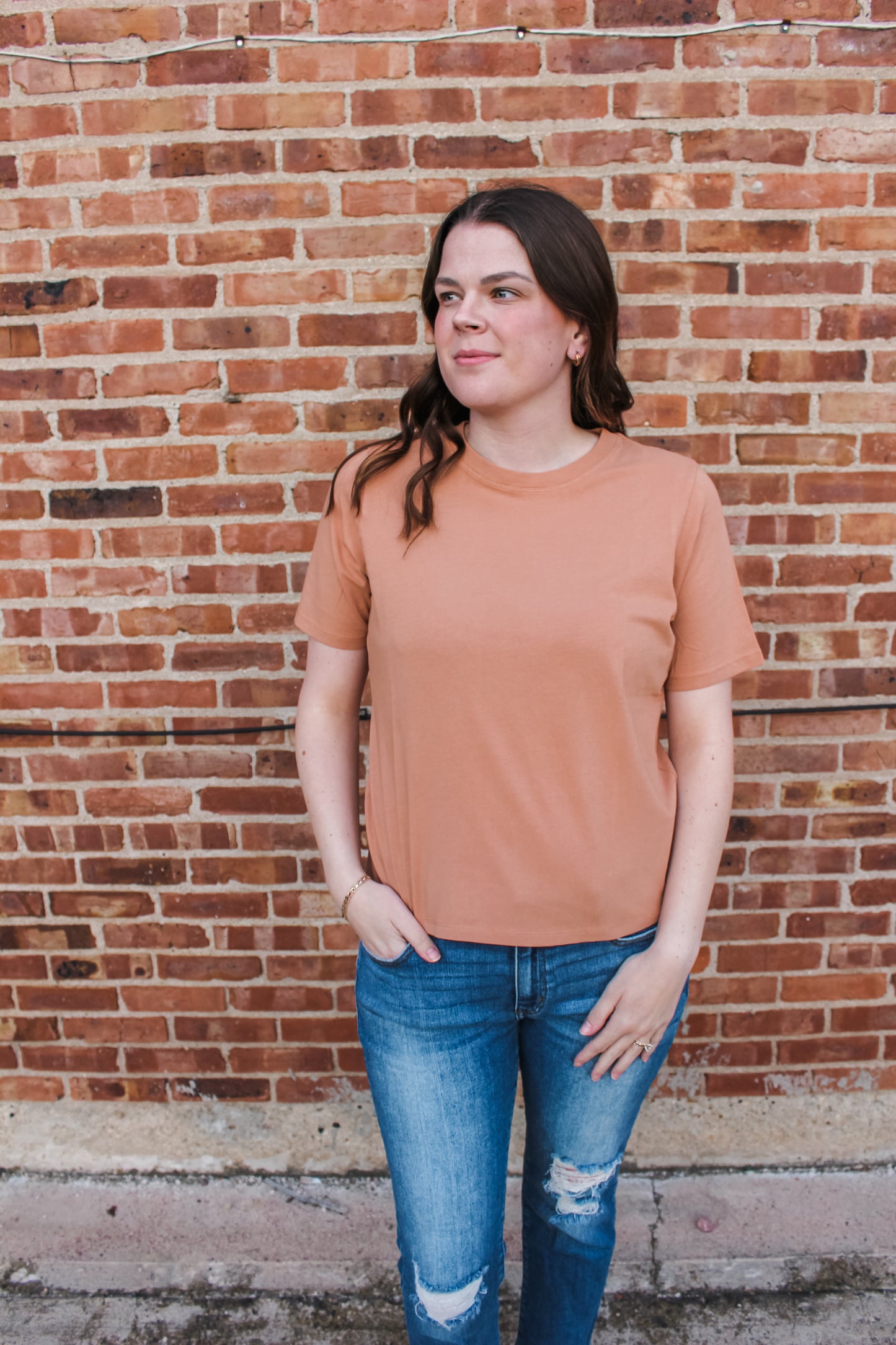 Back to School Basic Tee (Cinnamon)