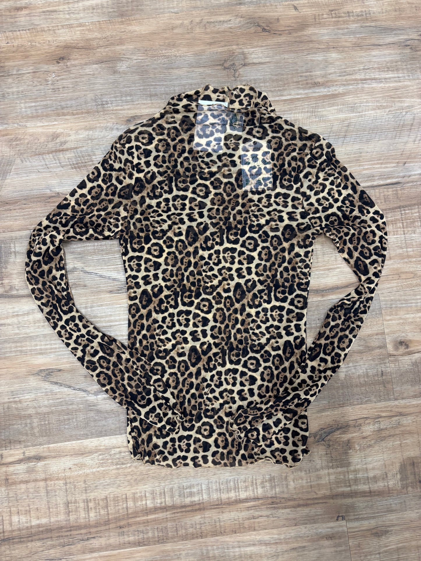 Leopard Mesh Top