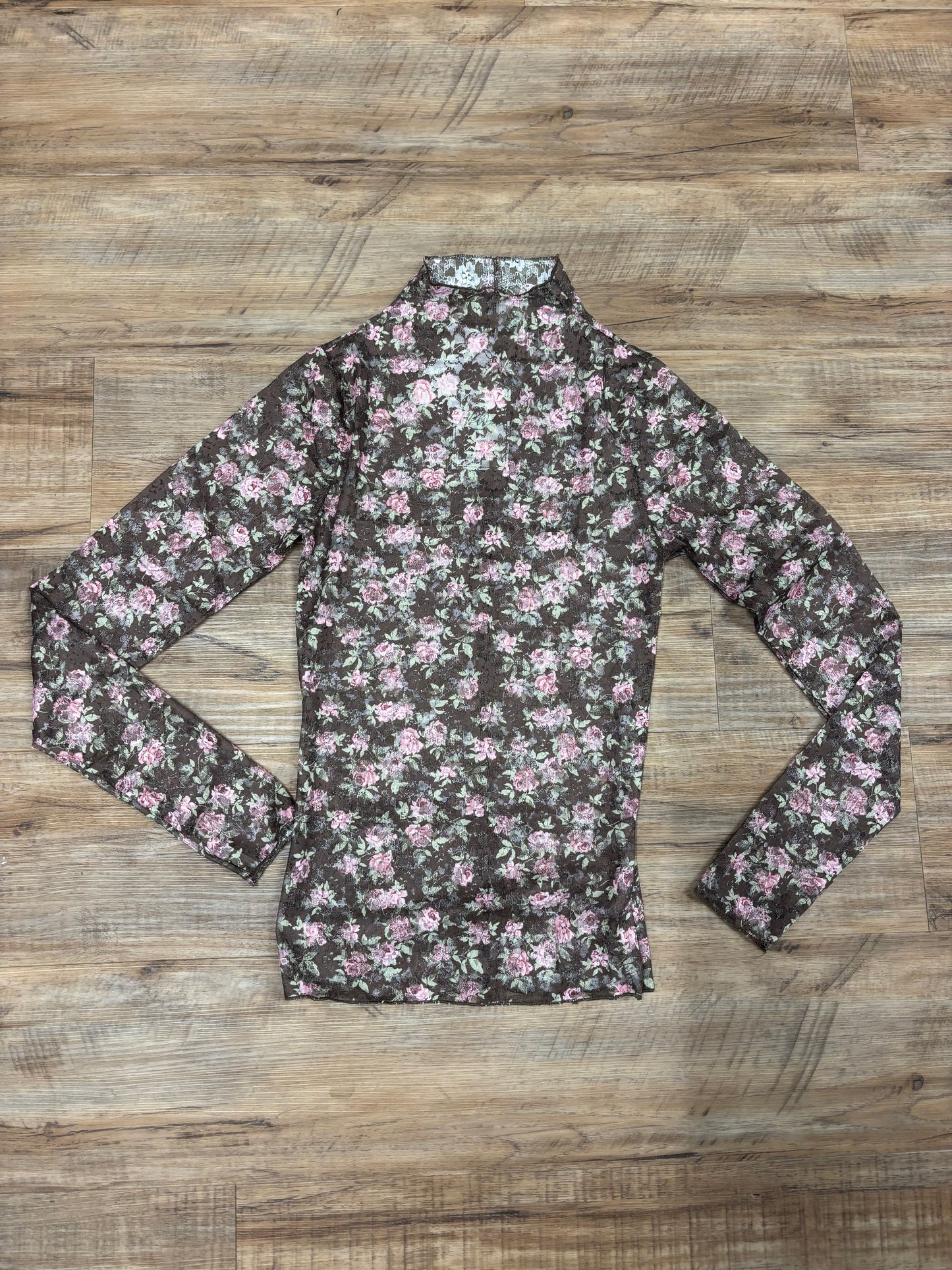 Fall Floral Mesh Top