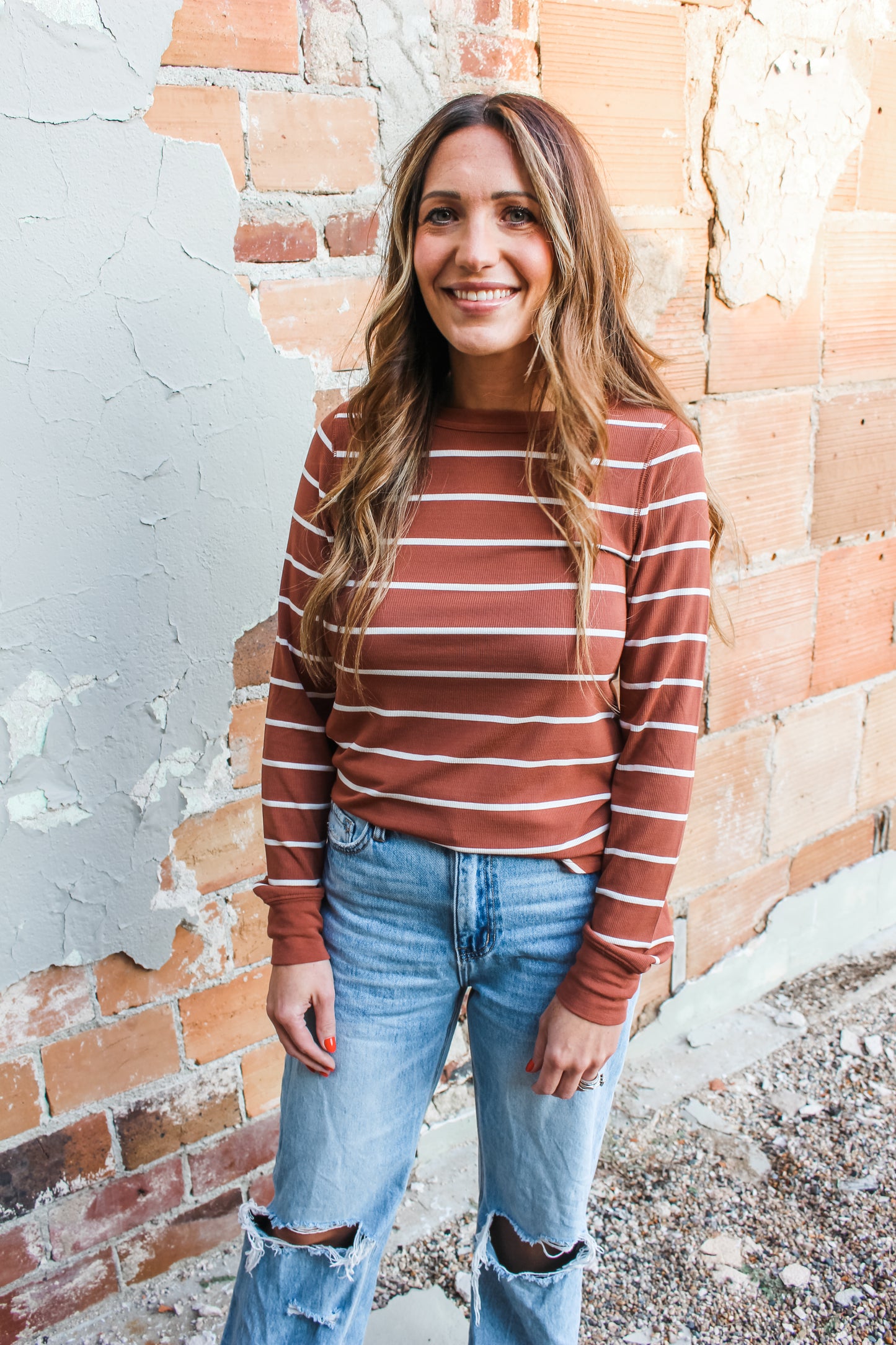 Autumn Feels Top (Rust/White)