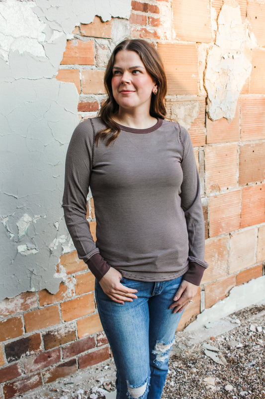 Autumn Feels Top (Chocolate/White)