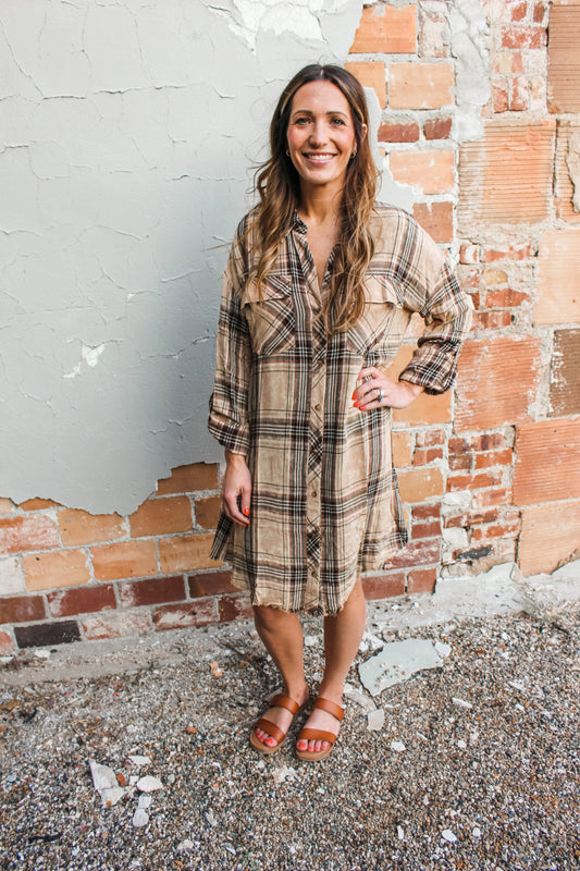 Pumpkin Patch Plaid Dress