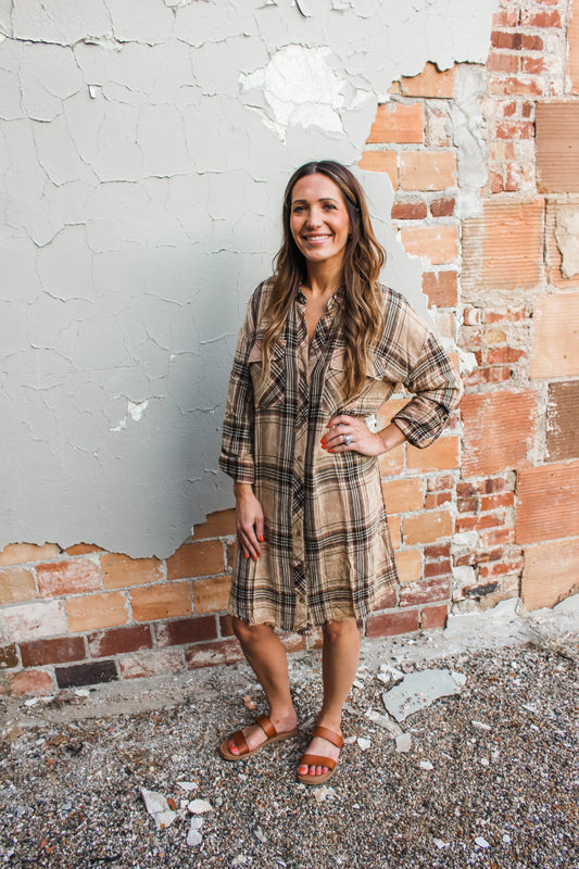 Pumpkin Patch Plaid Dress