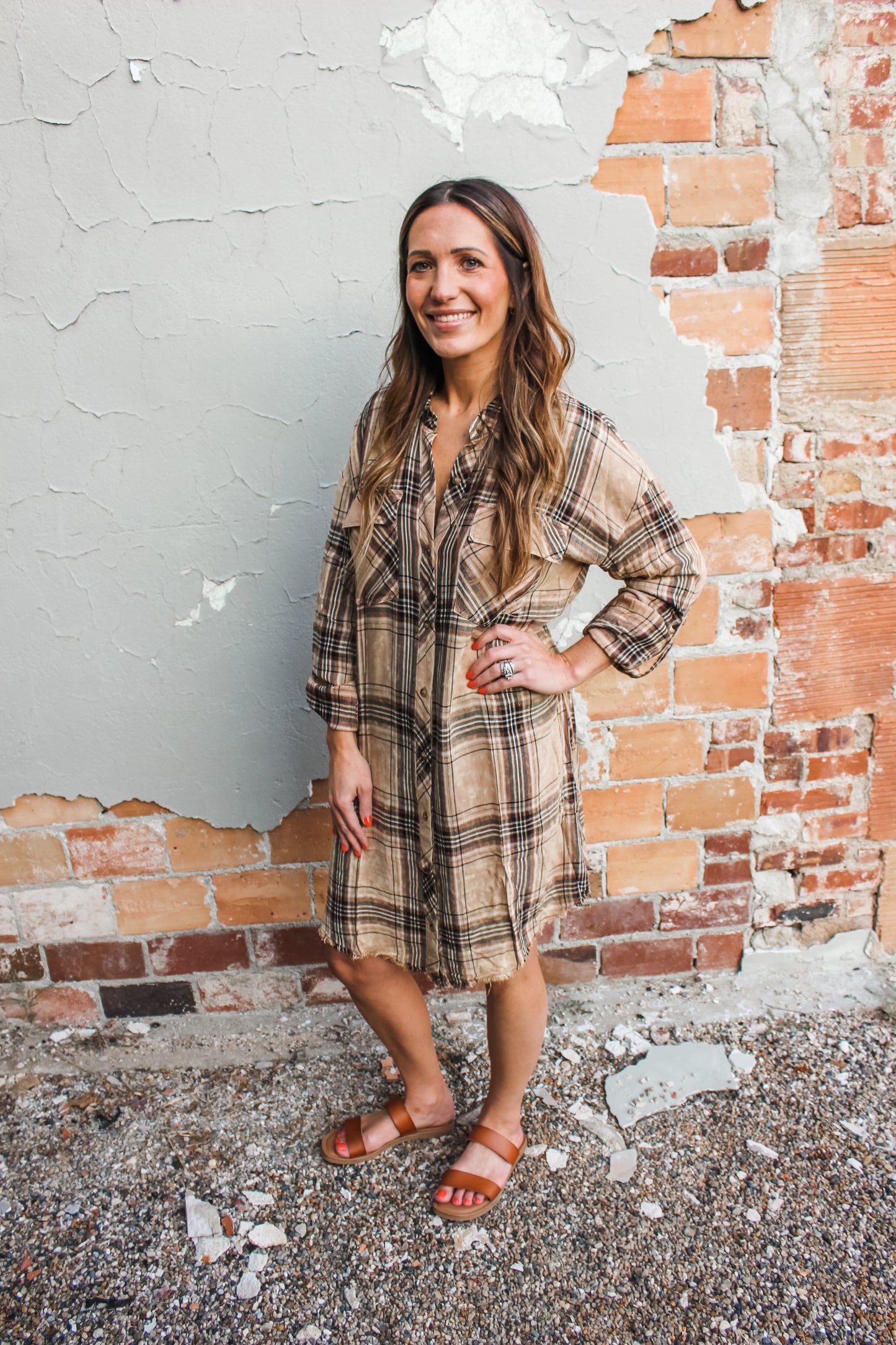 Pumpkin Patch Plaid Dress